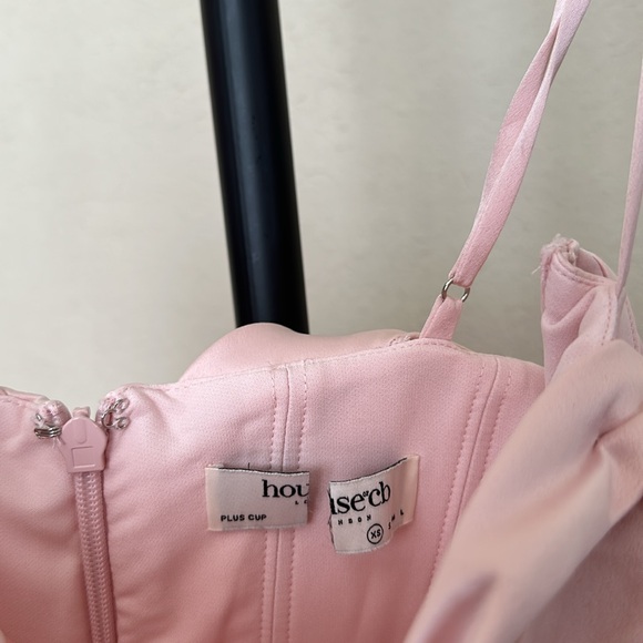 NWOT HOUSE OF CB 'Camila' Blush Off Shoulder Corset Dress sz XS - Picture 6 of 10